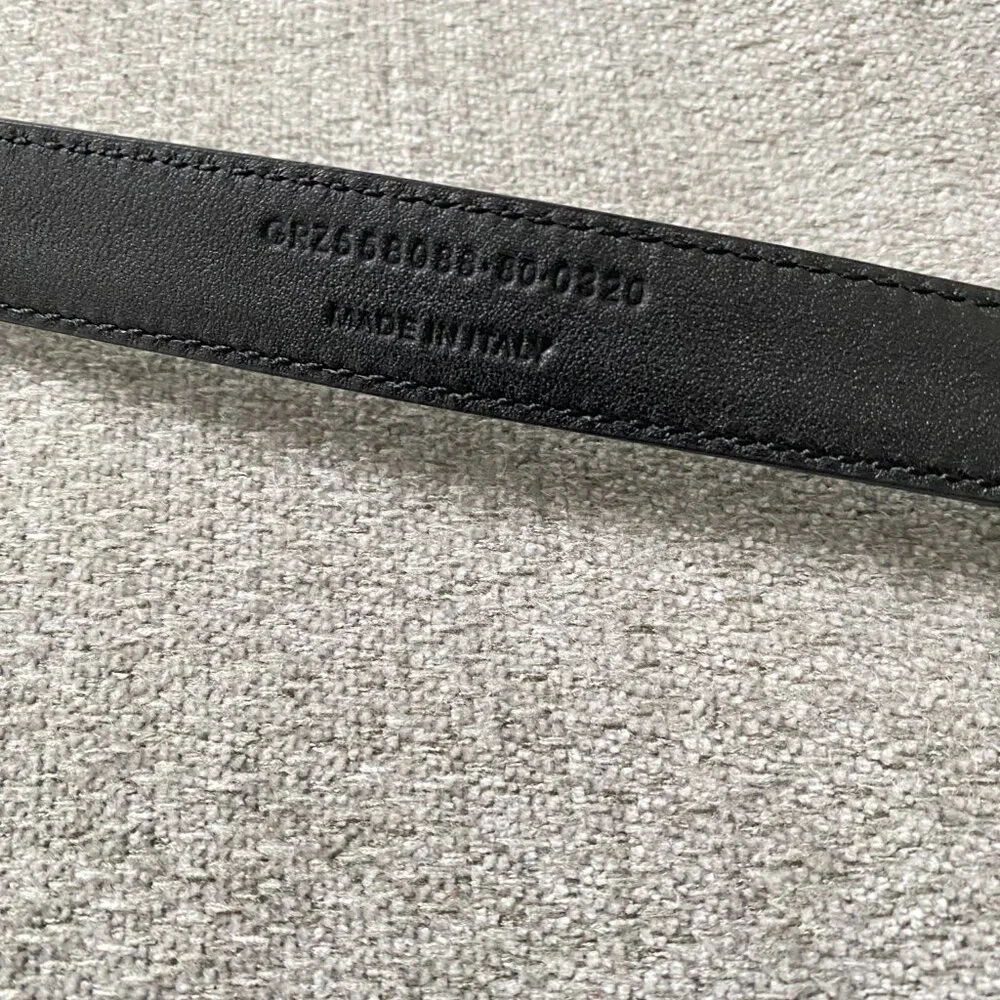 Saint Laurent YSL Monogram Slim Leather Belt 80 - Picture 5 of 6